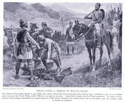 Welsh Paying Tribute in Wolves Heads by Ernest Prater